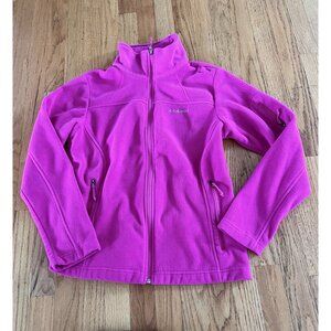 Columbia Jacket Women's Medium Full Zip Fleece Winter Fucshia Pink